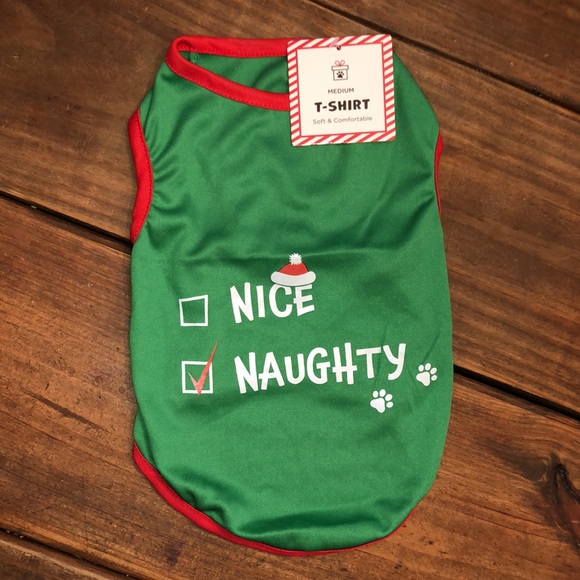 Nice or Naughty Christmas Doggie Tshirt - Picture 5 of 8